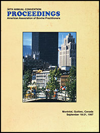 Cover image of the 30th Conference Proceedings: A photo of skyscrapers in Montreal. Yellow background.